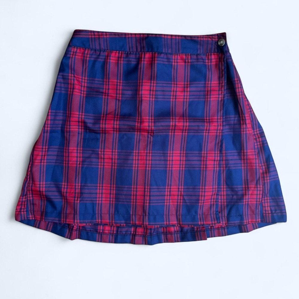 Marshalls Blue and Red Plaid Skater Skirt